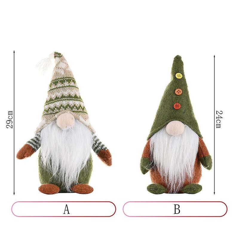 2 Pcs Christmas Gnome Swedish, Xmas Decorations Santa Ornament