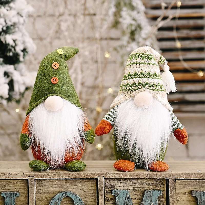 2 Pcs Christmas Gnome Swedish, Xmas Decorations Santa Ornament