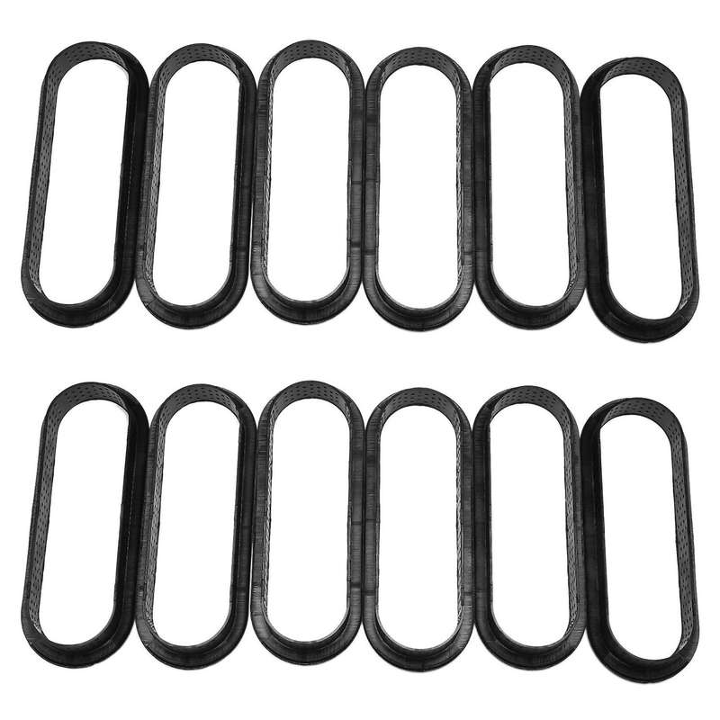 12pcs Oval Tart Rings Heat-resistant Perforated Cake Mousse Ring