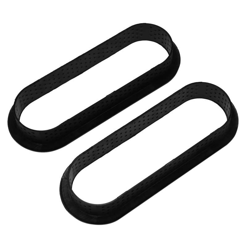 12pcs Oval Tart Rings Heat-resistant Perforated Cake Mousse Ring