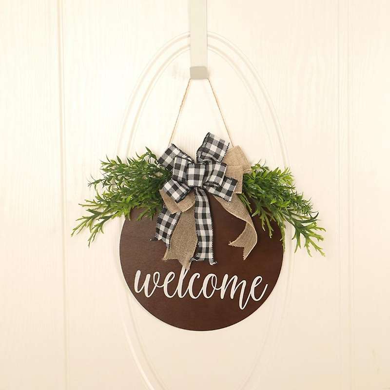 Welcome Sign for Front Porch - Wooden Hanging Decorations for Home
