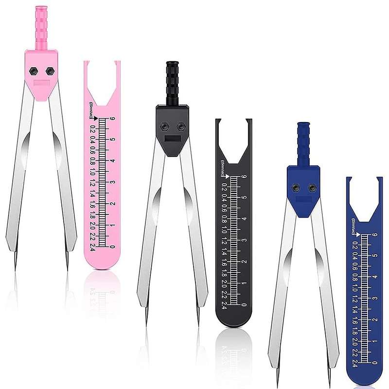 3 Pieces Ecg Calipers Electrocardiogram Divider for Nurses Nursing