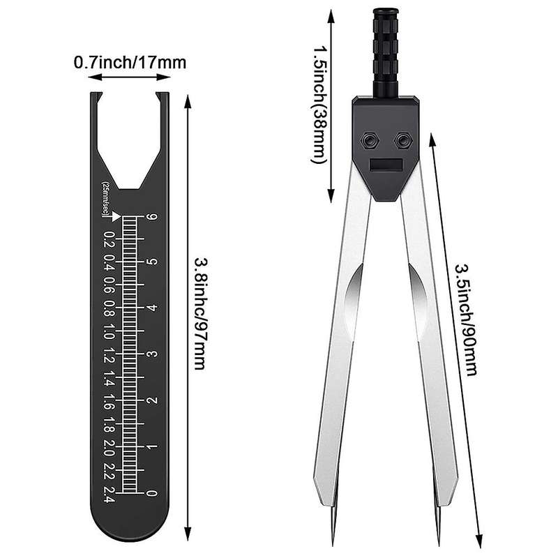 3 Pieces Ecg Calipers Electrocardiogram Divider for Nurses Nursing