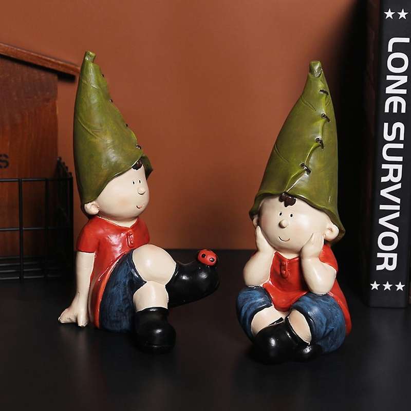 Elves Thinking Boys Garden Resin Ornaments Crafts Decoration-a