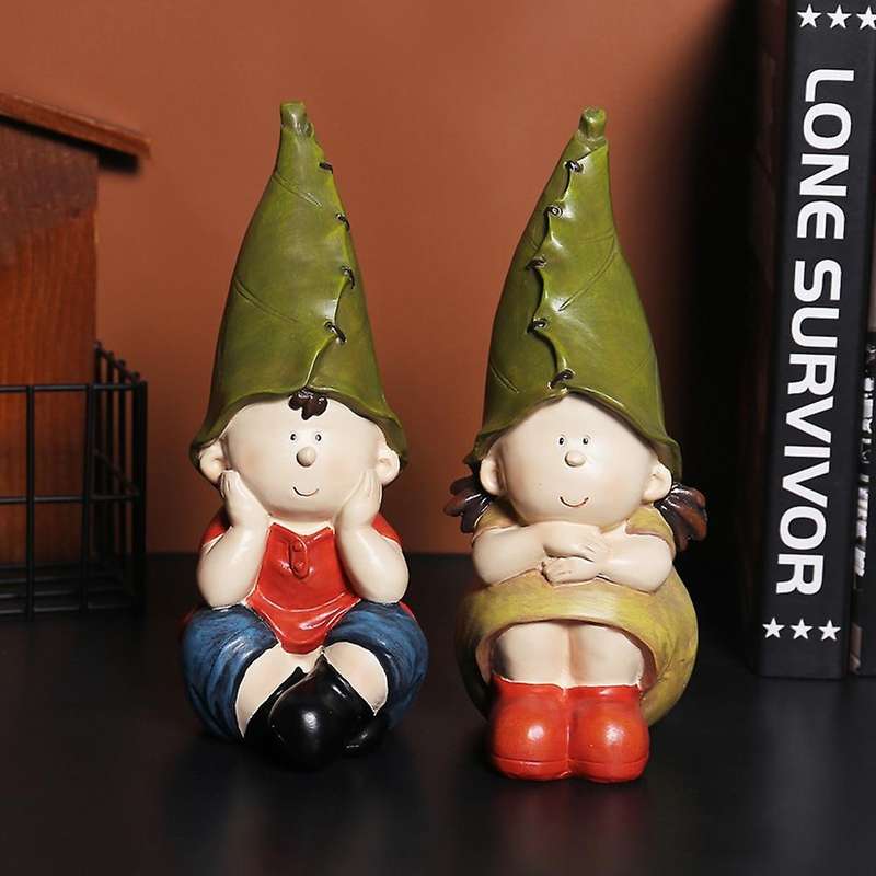 Elves Thinking Boys Garden Resin Ornaments Crafts Decoration-a