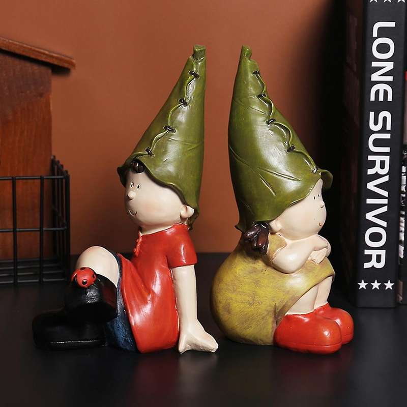 Elves Thinking Boys Garden Resin Ornaments Crafts Decoration-a