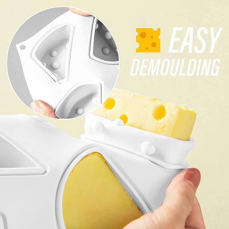 2 Pieces Of Cheese Shaped Silicone Molds 8 Cavity Shaped Cake Molds