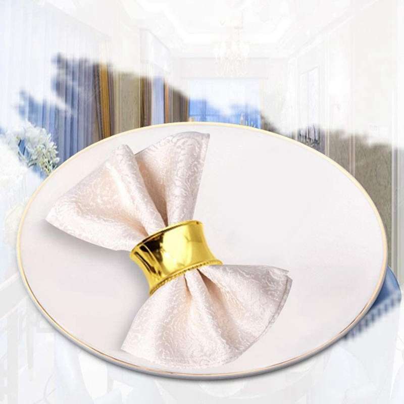 12pcs Alloy Napkin Rings Dinner Table Birthday Wedding Decor Home
