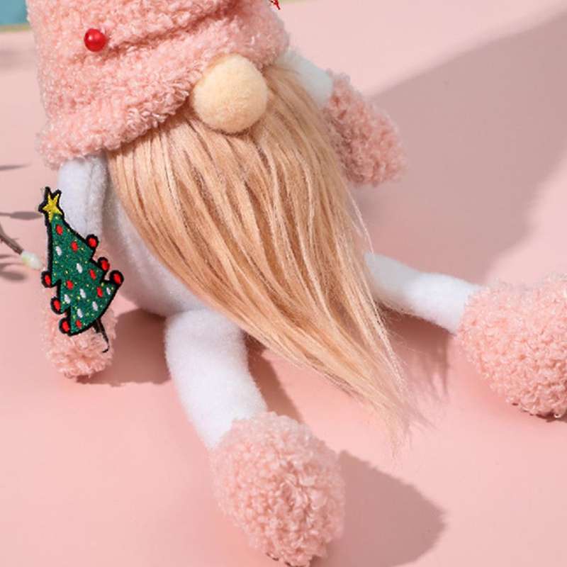 2pcs Faceless Gnome Plush Doll Santa Gnome Rudolph Doll Pendant