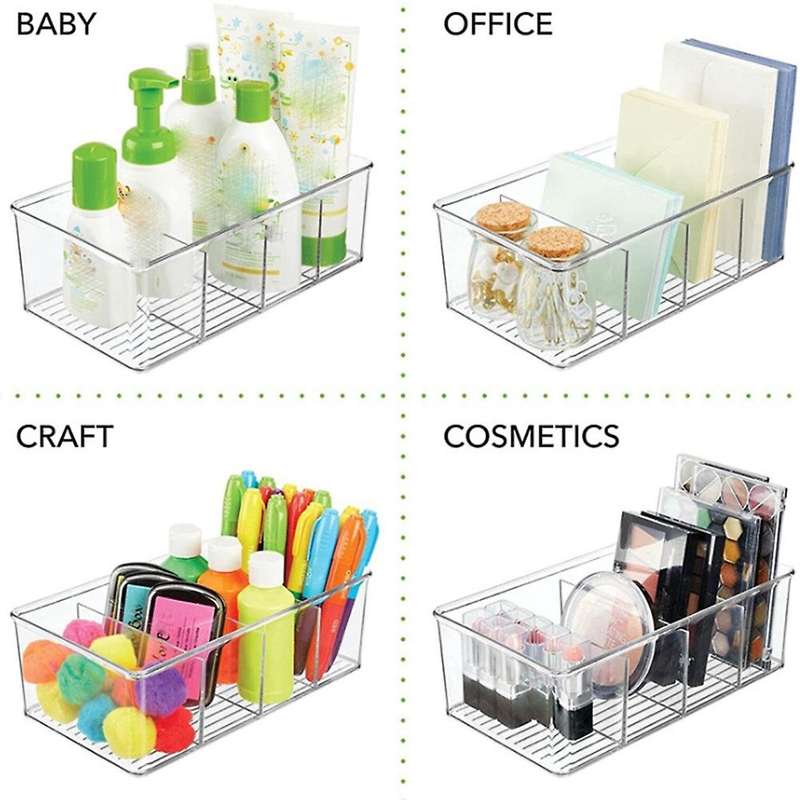 Plastic Food Storage Organizer Bins for Snacks Packets Pouches
