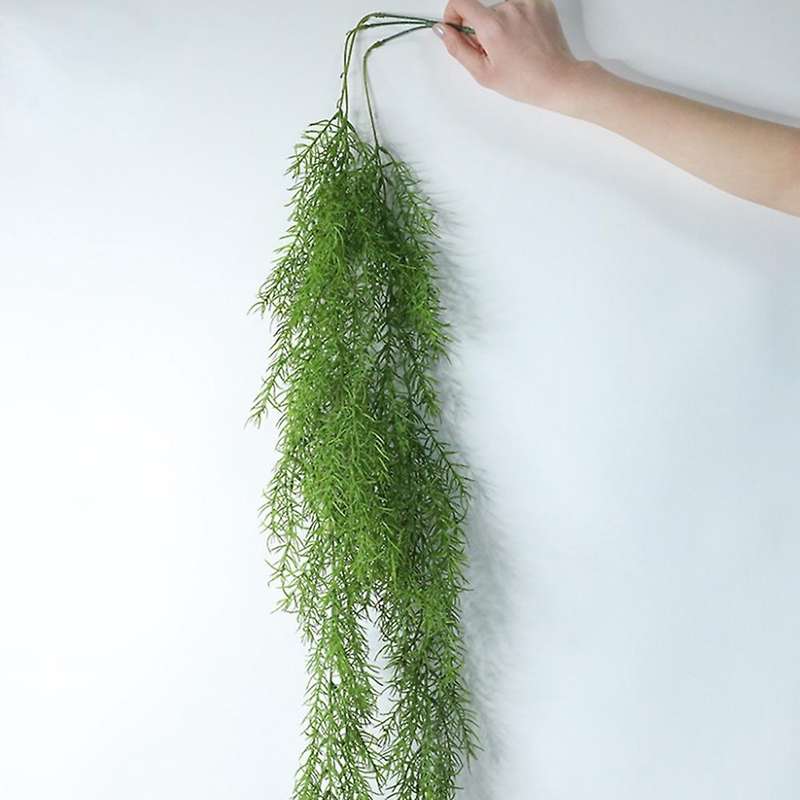 2pcs 105cm Simulation Leaves Feel Pine Needles Wall Hanging Rattan