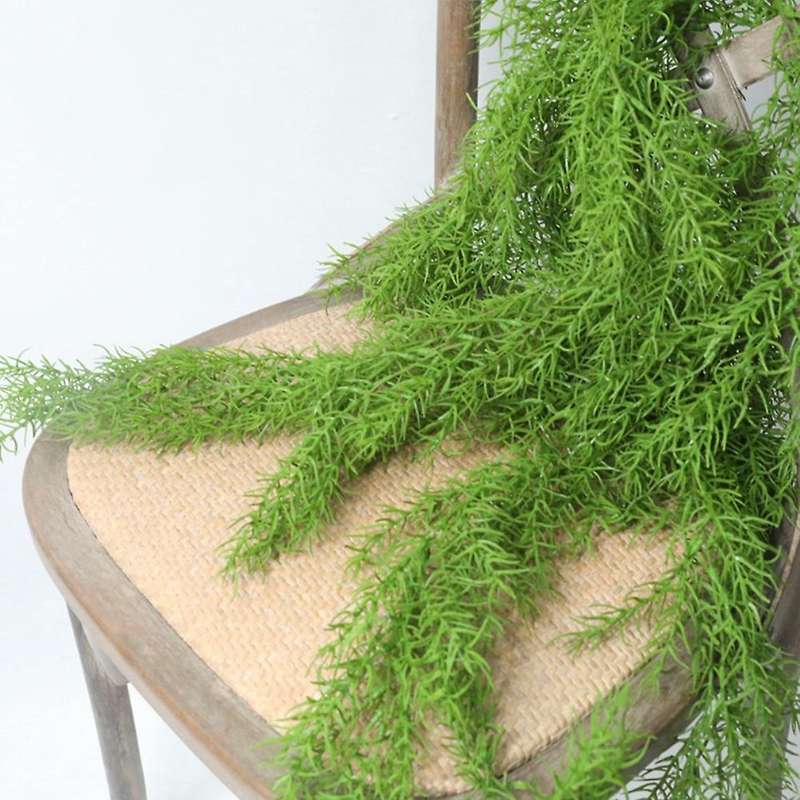 2pcs 105cm Simulation Leaves Feel Pine Needles Wall Hanging Rattan
