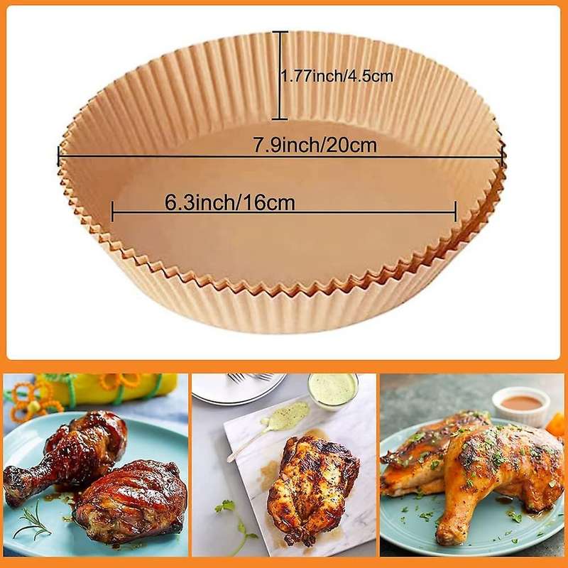 Air Fryer Disposable Paper Liner 100 Pcs Non-stick Air Fryer Liners