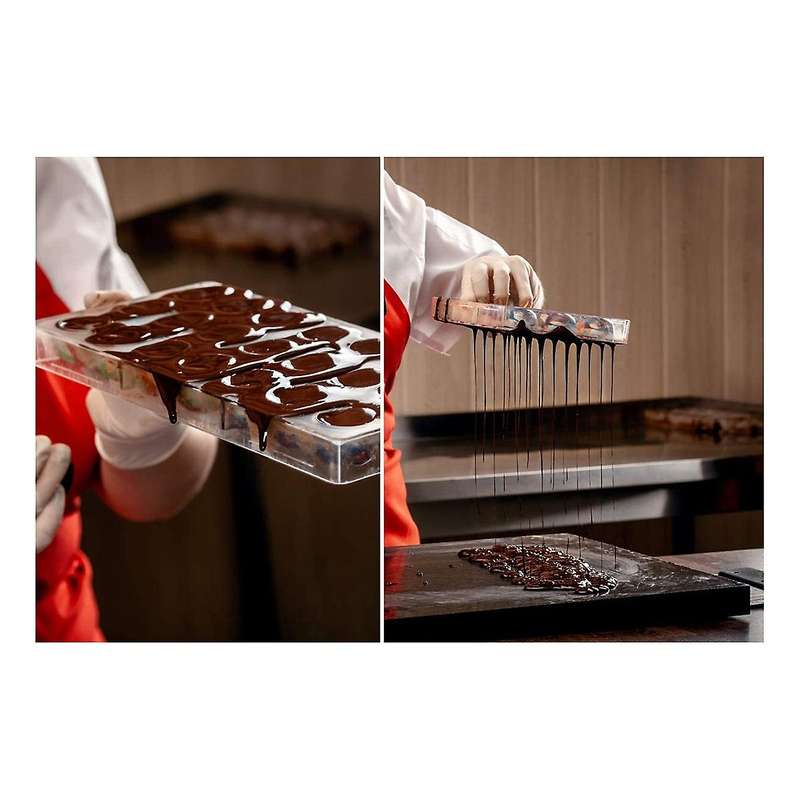 2 Pack Rose Shape Polycarbonate Chocolate Mold Candy Making Molds