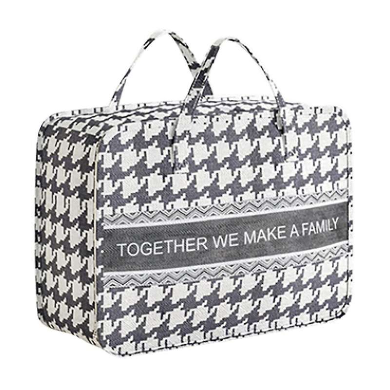 Household Large Quilt Finishing Bag Clothes Organizer Box Black
