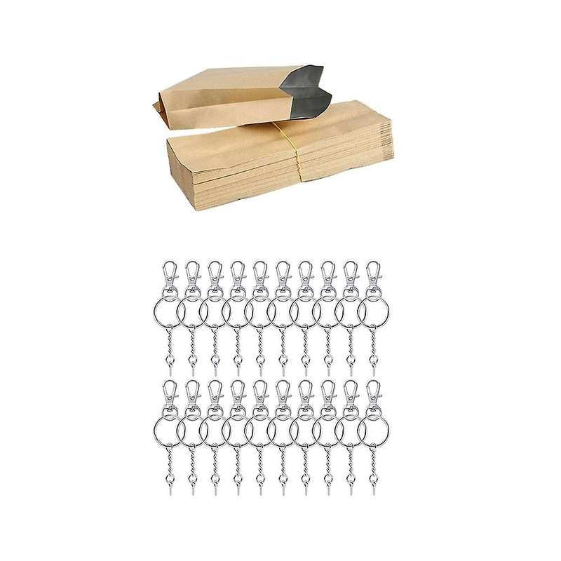 50 Pieces Swivel Clasps Lanyard Snap Hook with 11mm Screw Eye Pins