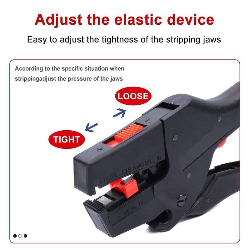 Flat Nose Self-adjusting Insulation Wire Stripper Pliers Tool