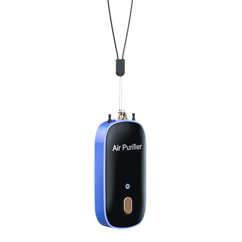 Purifier Mini 24h Working Collar Clip Hanging Neck Air Purifier Blue