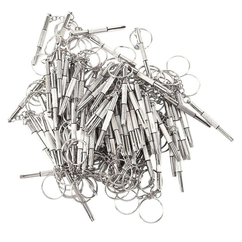 100pcs 3 In 1 Eyeglass Screwdriver Sunglass Glasses Watch Repair Tool