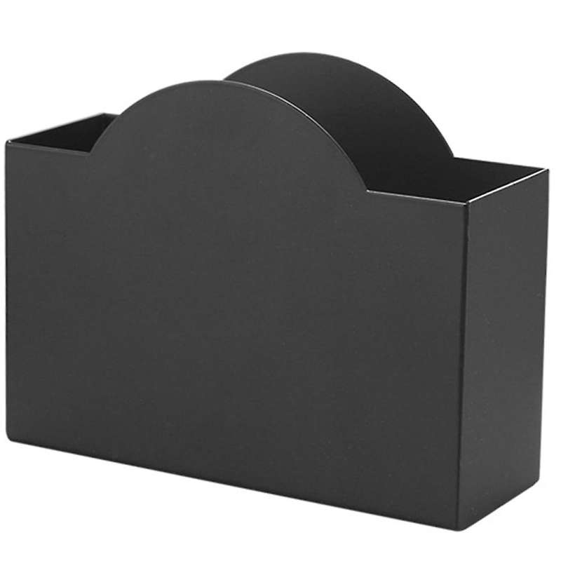 Paper Towel Rack Stainless Steel Vertical Tissue Holder Black, C