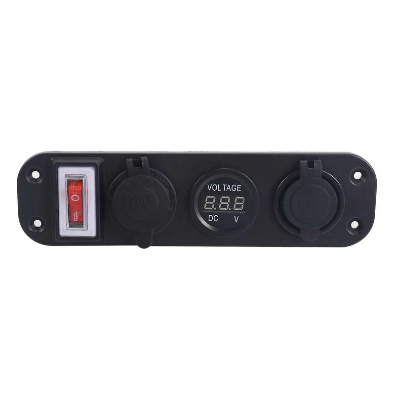 4 In 1 Dual Qc3.0 Power Charger C-igarette Lighter Socket Voltmeter