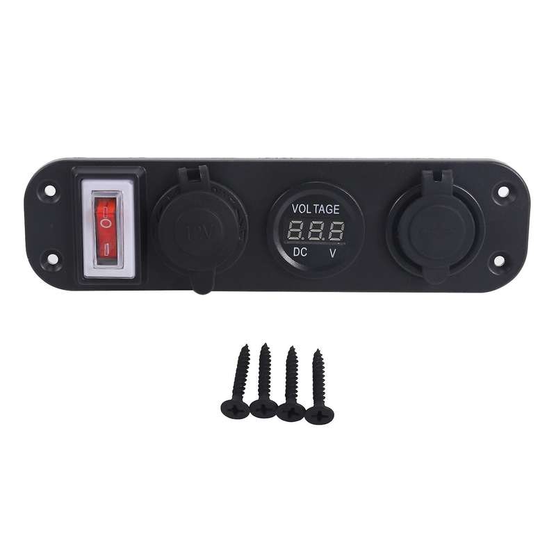 4 In 1 Dual Qc3.0 Power Charger C-igarette Lighter Socket Voltmeter