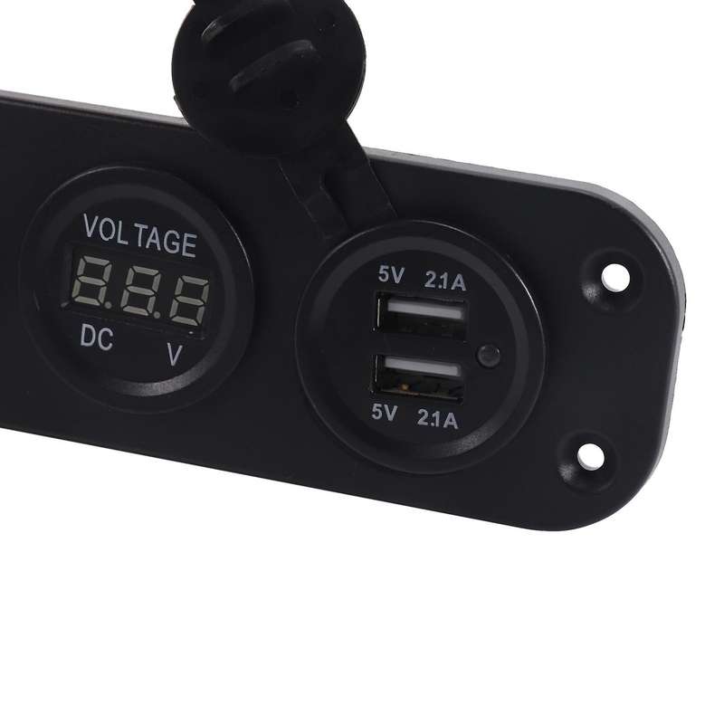 4 In 1 Dual Qc3.0 Power Charger C-igarette Lighter Socket Voltmeter