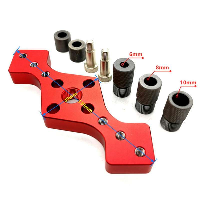 Vertical Pocket Hole Fixture, Positioning Pin Drilling Guide Black