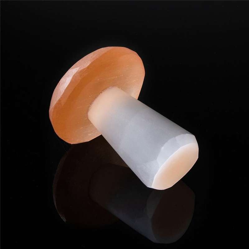 1pcs Mushroom Decor Natural Selenite Quartz Crystal Polished Stones