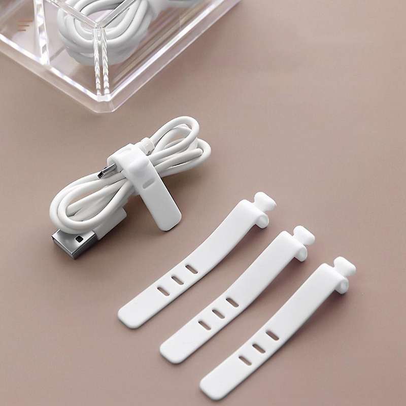 Electronic Storage Box 8 Parts Transparent Acrylic Cable with Lid