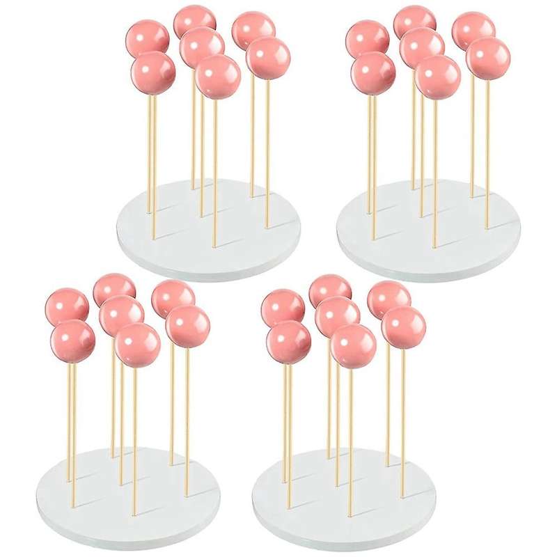 Acrylic Round Cake Stand 4 Pieces 7 Hole Lollipop Holder