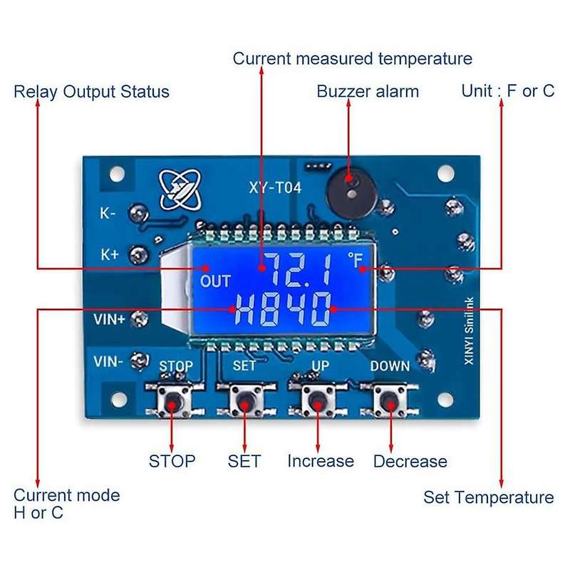 12v Dc Digital Temperature Controller, Wifi App Control High