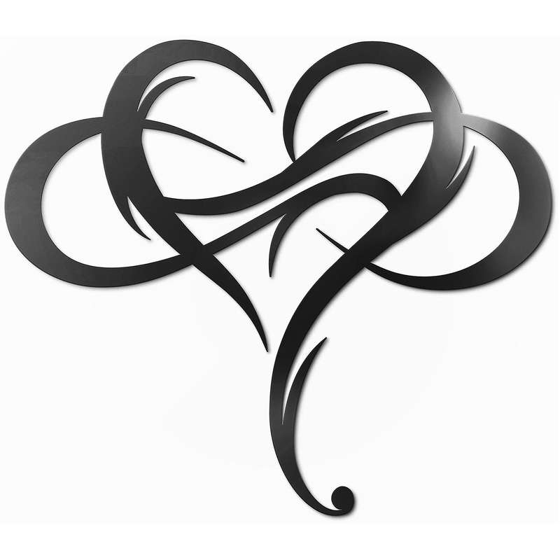 Infinity Heart Metal Art Wall Decor Unique Infinity Love Sign,38cm
