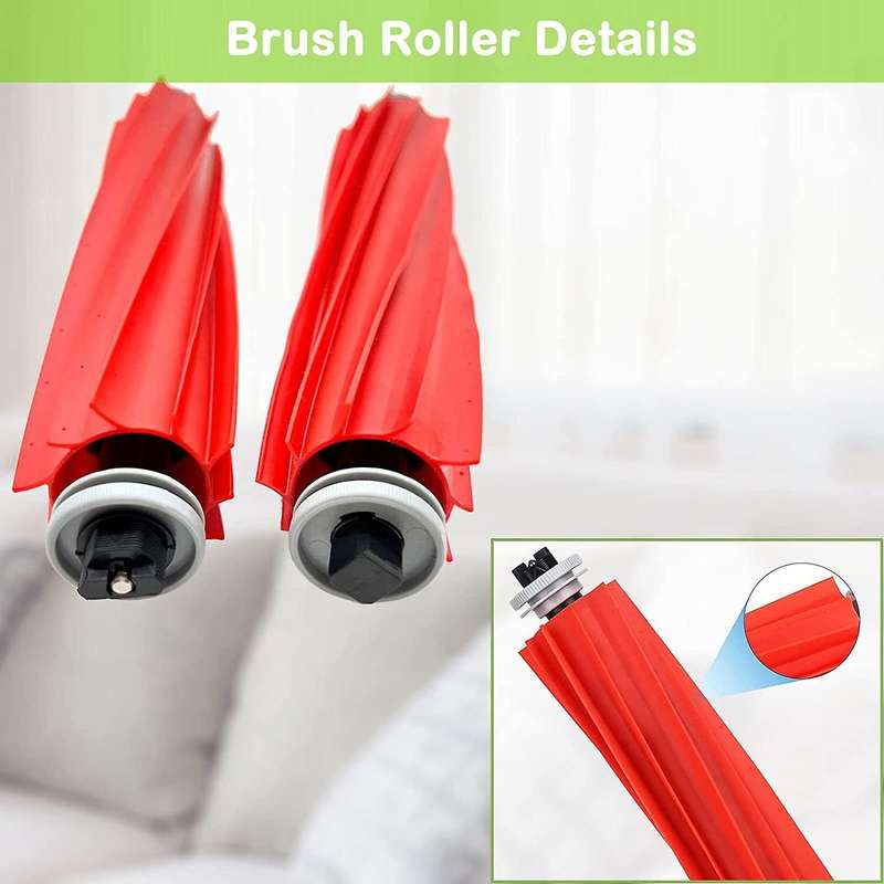 3 Pcs Replacement Parts Roller Brushes Compatible for Xiaomi Mi