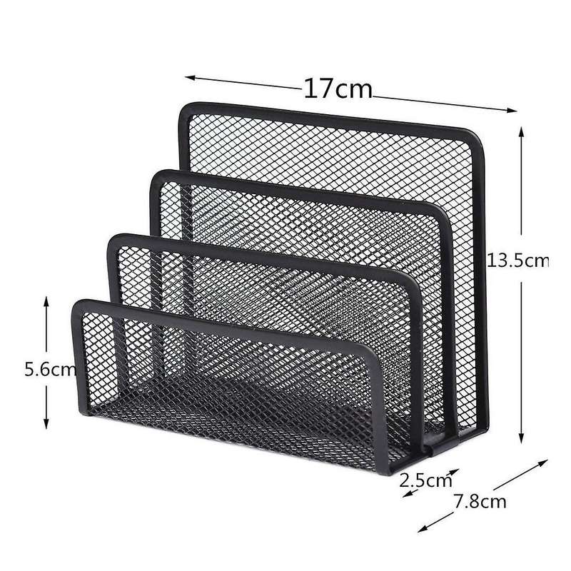 2pcs Desk Mail Organizers File Holder Metal Mesh Bill Document Folder