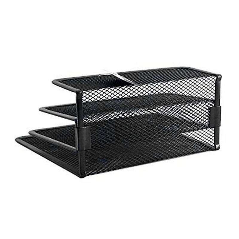 2pcs Desk Mail Organizers File Holder Metal Mesh Bill Document Folder