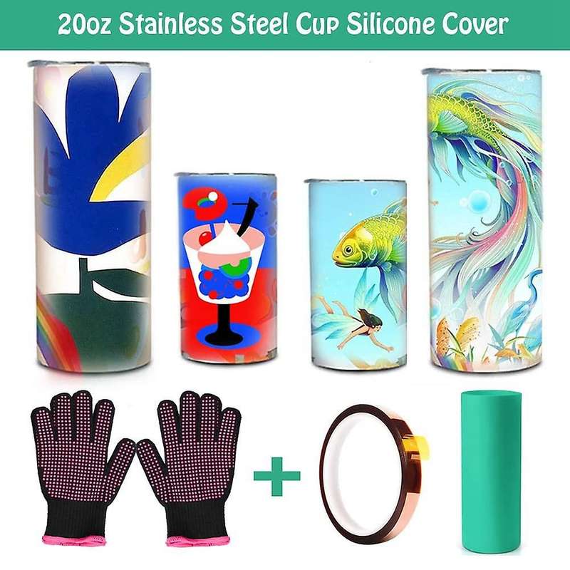 Sublimation Glass Silicone Sleeves, 20oz Tumbler Heat Press Machine