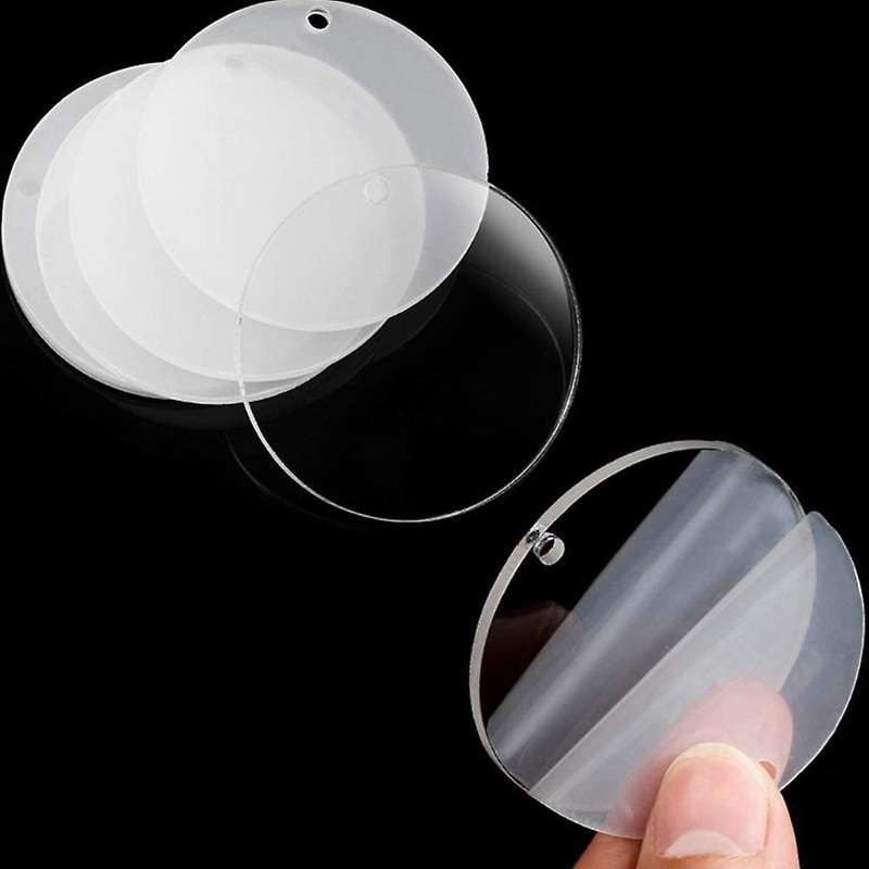 260pcs Acrylic Keychain Blanks Kit with Key Rings Jump Rings Round