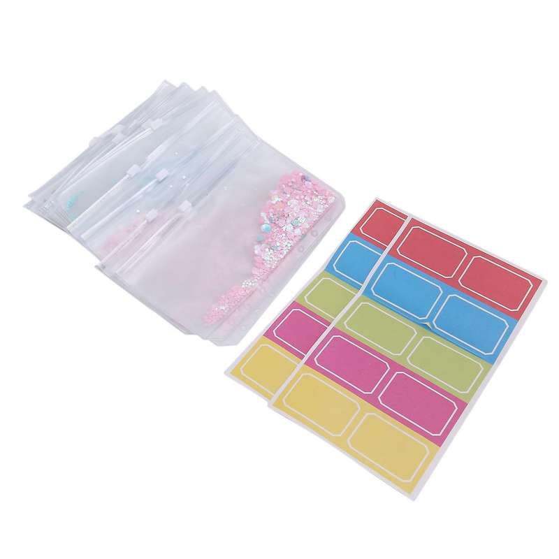 A6 Binder Cash Envelopes, Pvc Budget Envelopes with Zipper Envelopes