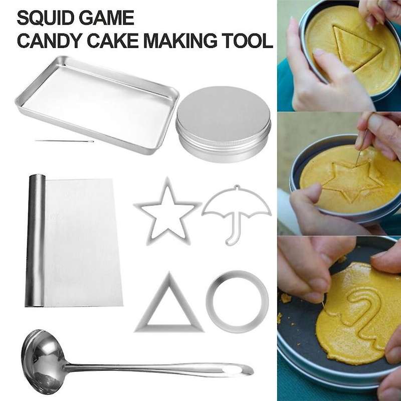 Squid Game Sugar Pie Game for Making Stainless Steel Tool Set