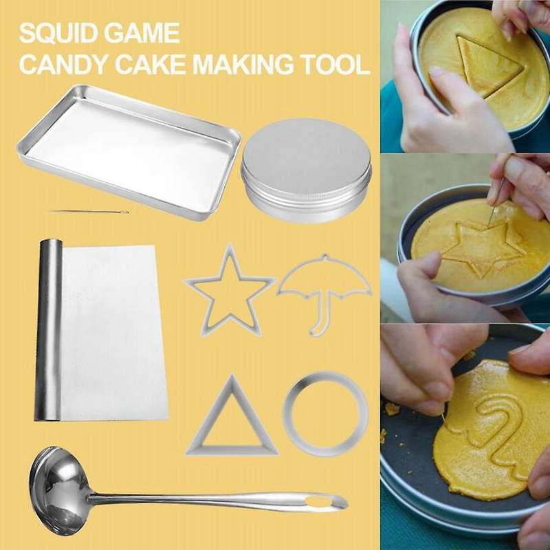 Squid Game Sugar Pie Game for Making Stainless Steel Tool Set