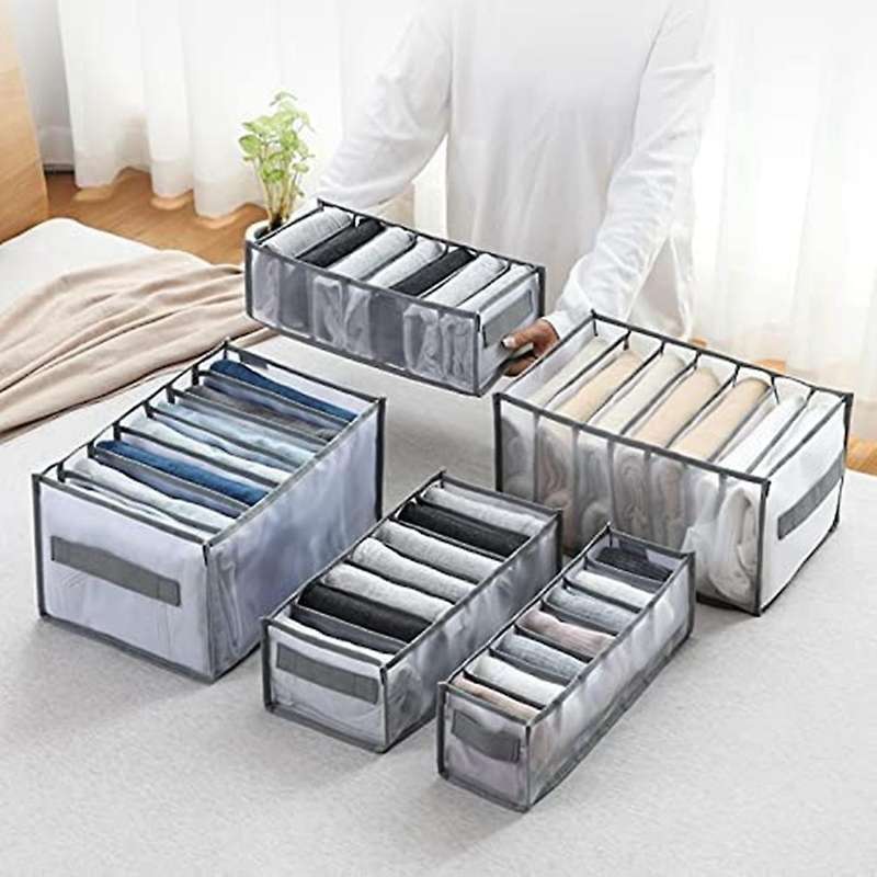 Foldable Closet Organizer Drawer for Jeans Underwear Socks 2pieces