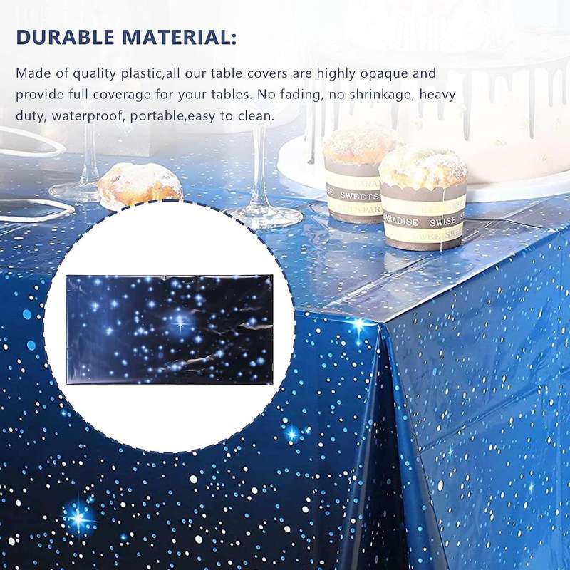 3pcs Space Starry Night Decorations Galaxy Table Cover for Home