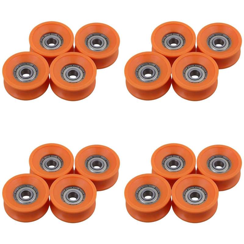 16pcs 6x30x13mm Plastic Coated Sealed Bearings Steel 606zz Deep Wheel