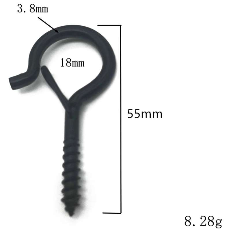 30pcs Q Hook with Safety Buckle, Windproof Screw Hook, Hook