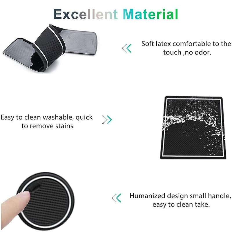 For Nissan Qashqai 2019-2021 Non-slip Mats, Rubber Mats (white)