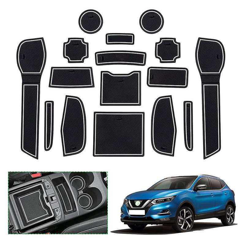 For Nissan Qashqai 2019-2021 Non-slip Mats, Rubber Mats (white)