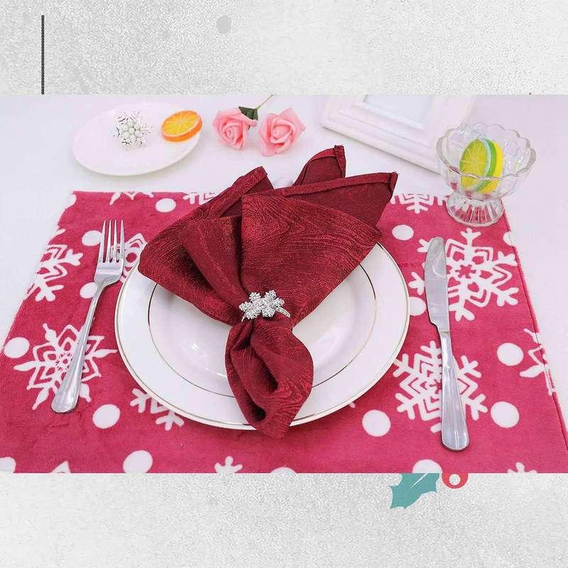 12 Pcs Snowflake Napkin Rings Set