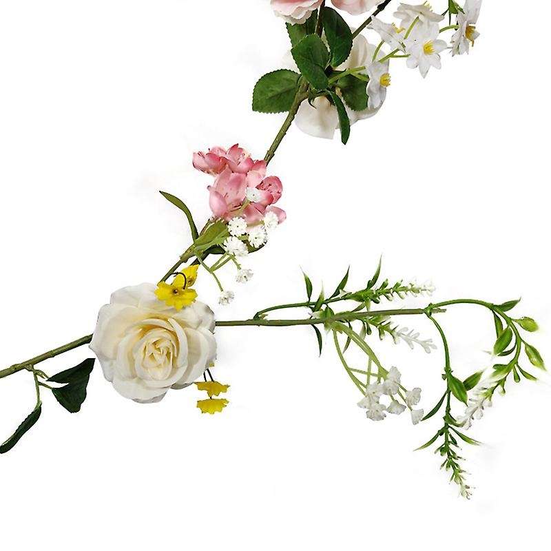 Artificial Rattan Flowers Fake Rose Ivy Hanging Vine Garland for Home