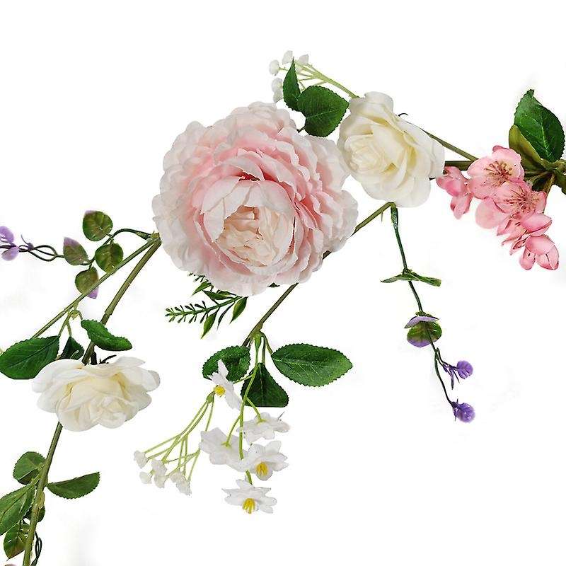 Artificial Rattan Flowers Fake Rose Ivy Hanging Vine Garland for Home
